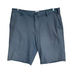 Adidas Mens‎ Shorts Golf Mens 34 Solid Gray Climalite Activewear Flat Front